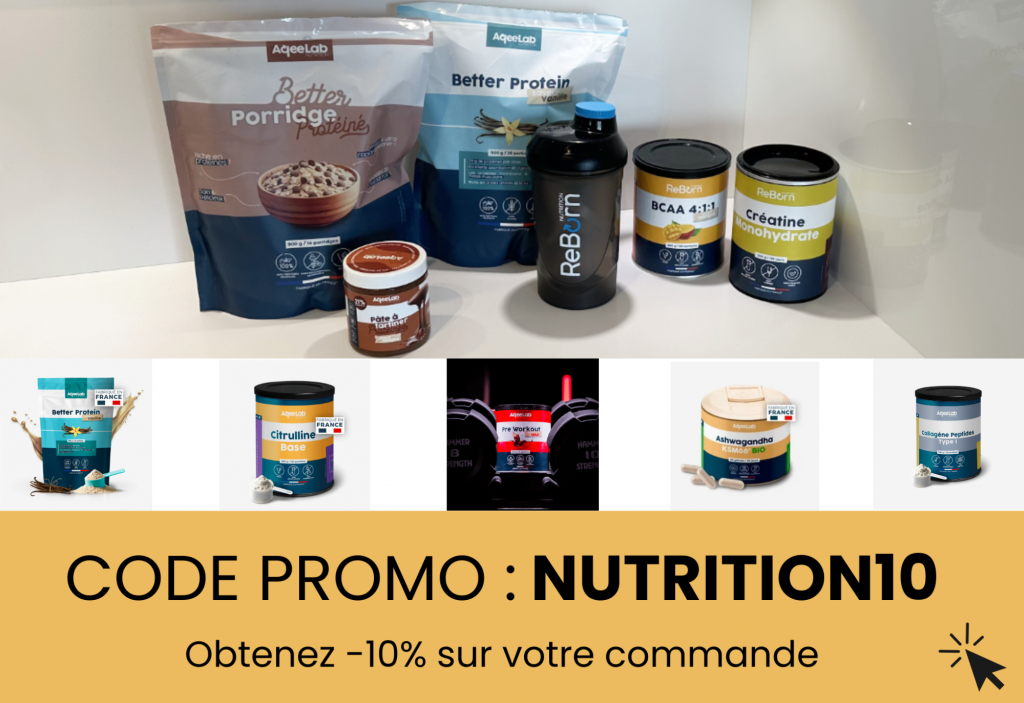 code promo sur les produits Aqeelab Nutrition